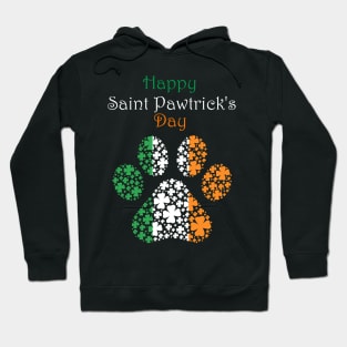 Happy Saint Pawtrick's Day Irish Pawprint Hoodie